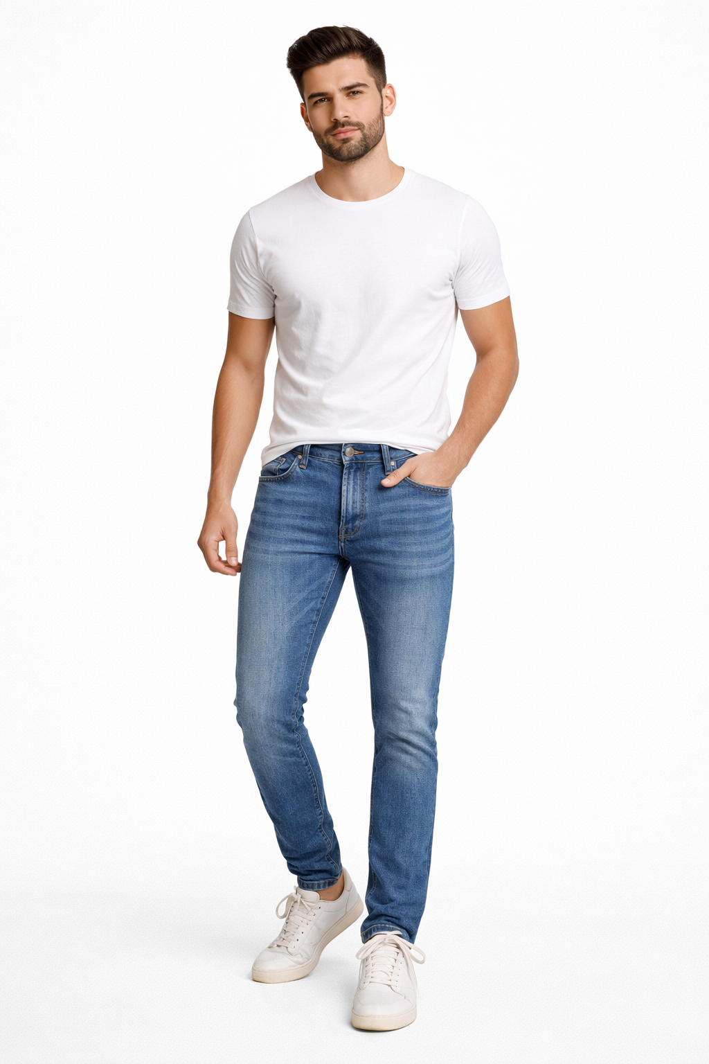 ChatGPT Image Mar 19, 2026, 09_34_47 AM Classic Slim Fit Blue Denim Jeans - Image 1
