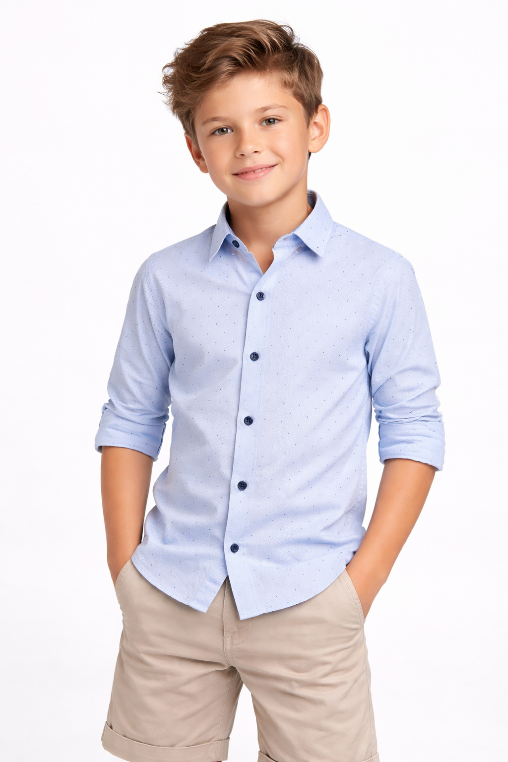 ChatGPT Image Mar 19, 2026, 09_54_01 AM Little Star Sky Blue Cotton Shirt - Image 1