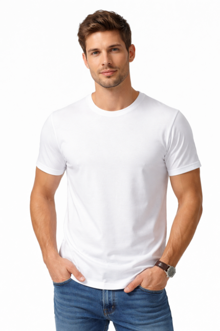 Premium Cotton T-Shirt (Round Neck & Collar Style)